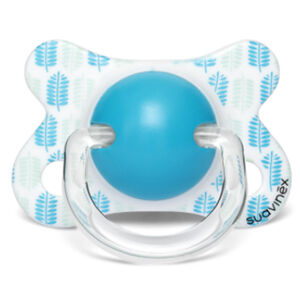 Suavinex, Πιπίλα Καουτσούκ Ανατομική 2/4m, Leaves Blue, 1τμχ. 