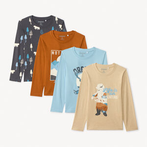 Σετ 4 μακρυμάνικα t-shirts φαντασίας για αγόρι από jersey 