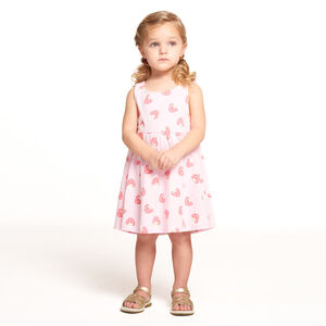 Αμάνικο φόρεμα με φαντεζί σχέδιο για bebe κορίτσι 