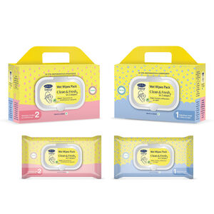 Υγρά Μωρομάντηλα Pack Clean & Fresh In 2 steps Sensitive Care Adelco Baby 