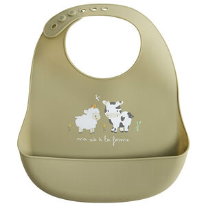 Σαλιάρα Σιλικόνης Με Τσέπη Farm Life 