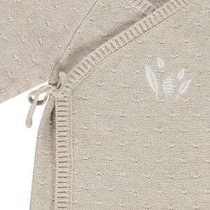 Ζακέτα πλεκτή ανοιχτή με κεντήματα για bebe 