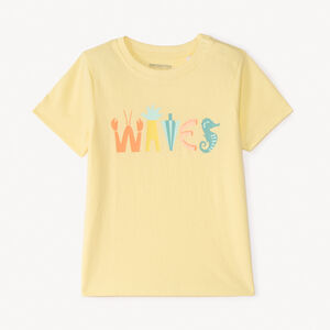 T-shirt à manches courtes uni avec imprimé fantaisie pour bébé garçon 