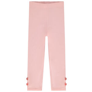 Καλσόν μονόχρωμο με πομ πομ για bebe κορίτσι 