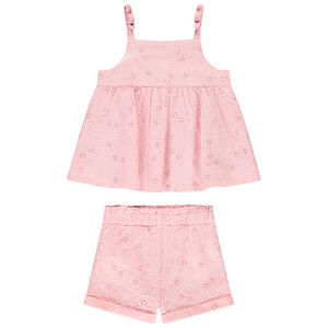 Σετ 2 τμχ. με δαντέλα για bebe κορίτσι 