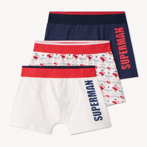 Σετ 3 boxers Superman Warner για αγόρι από jersey με ελαστική μέση 