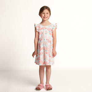 Φόρεμα κοντό με σχέδιο και ανοιχτή πλάτη για κορίτσι 