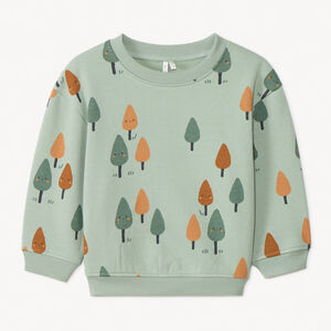 Φούτερ molleton oversize με σχέδιο δέντρα για bebe αγόρι 