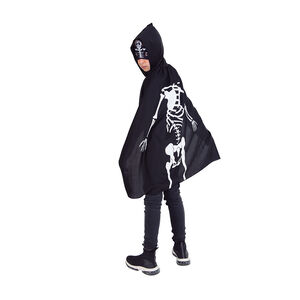 Σετ αποκριάτικης στολής με μάσκα και κάπα σκελετού για 3-8 ετών 