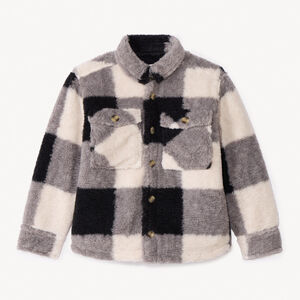 Καρό πουκάμισο sherpa με εφέ moutonné για αγόρι 