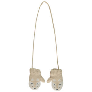 Γάντια συνδεδεμένα με σχέδιο ζωάκια για bebe κορίτσι 