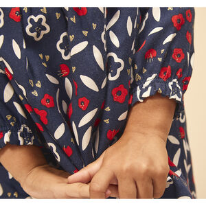 Φόρεμα μακρυμάνικο με floral σχέδιο για bebe κορίτσι 