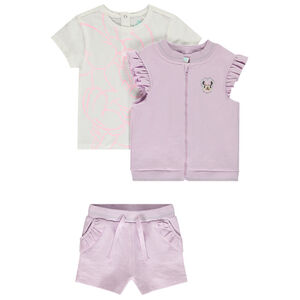 Σετ 3 τεμαχίων molletonné με ζακέτα Minnie Disney για bebe κορίτσι 