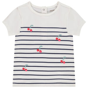 T-shirt κοντομάνικο με φαντεζί σχέδιο για bebe κορίτσι 