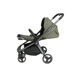 Τρίο καρότσι Alba με καλαθούνα σε πράσινο ελιάς 