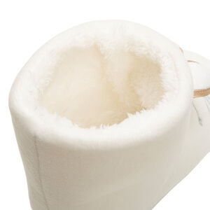 Μαλακά ψηλά μποτάκια με επένδυση sherpa και σχέδιο κεφάλι λαγού 