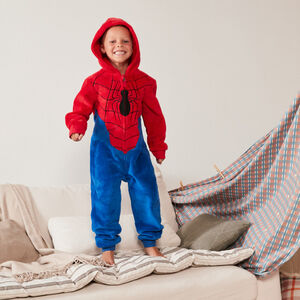 Surpyjama σε sherpa Spider-Man Marvel για αγόρι μπλε ναυτικό και κόκκινο 