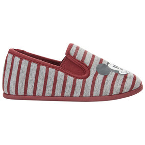 Γκρι πλεκτές παντόφλες με ρίγες και σχέδιο Mickey Disney για αγόρι 