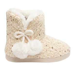 Μπότες πλεκτές με παγιέτες για κορίτσι 