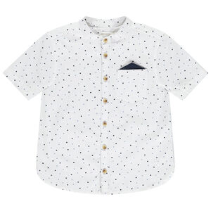 Πουκάμισο κοντομάνικο με σχέδιο καρό και μαντήλι για αγόρι 