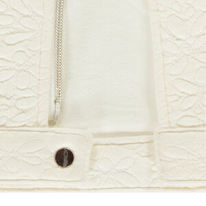 Τζάκετ από πλεκτό με σχέδιο λουλούδια για κορίτσι 