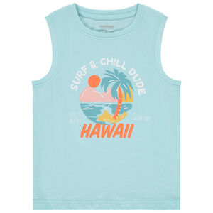 Αμάνικο μπλουζάκι από jersey με φαντεζί σχέδιο για αγόρι 