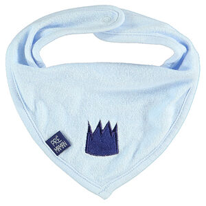 Bavoir forme bandana motif brodé 