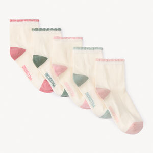 Σετ 5 ζευγαριών κάλτσες με φινίρισμα feston για κορίτσι 