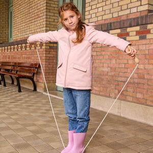 Πarka με αδιάβροχη επίστρωση gomme και επένδυση sherpa για κορίτσι 