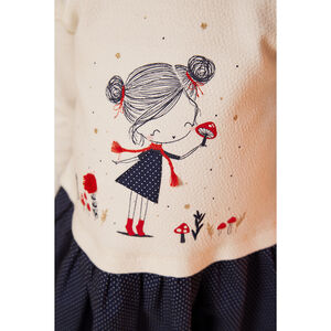 Φόρεμα 2 σε 1 με φαντασία τύπωμα για bebe κορίτσι 