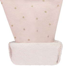 Φόρμα jogging από πλεκτό sherpa με πουά και γκλίτερ για κορίτσι μωρό 