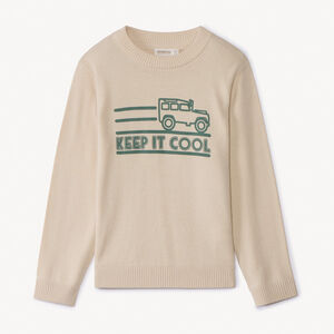 Πλεκτό πουλόβερ με σχέδιο για αγόρι 