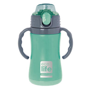 Θερμός ανοξείδωτος Ecolife παιδικός Mint με καλαμάκι 300ml 