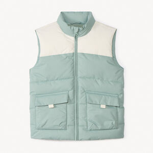 Γιλέκο χωρίς μανίκια με εφέ χρώματος μπλοκ για αγόρι 