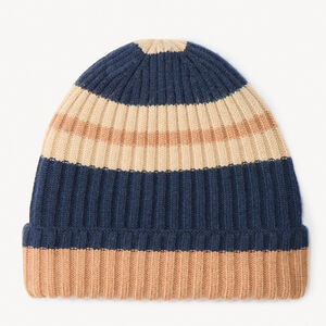 Σκούφος πλεκτός κοτλέ ριγέ για αγόρι 