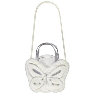Sac bandoulière papillon en fausse fourrure pour fille 
