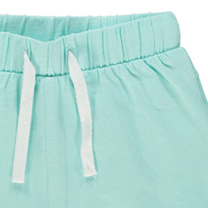 Σορτς από φούτερ μονόχρωμο για μωρό κορίτσι 