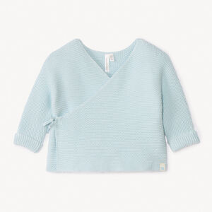 Μπλούζα μονόχρωμη από πλέξη mousse για μωρό 