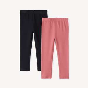 Σετ 2 κολάν molleton μονόχρωμα για bebe κορίτσι 