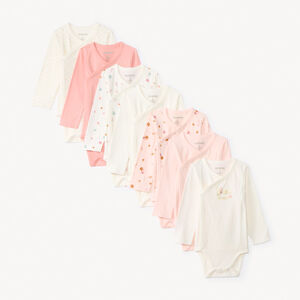 Σετ 7 μακρυμάνικα bodies jersey με θέμα το δάσος για μωρό κορίτσι με διαφορετικά ανοίγματα ανάλογα με την ηλικία 