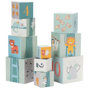 "Σετ από 10 ρωσικούς κύβους για στοίβαξη - Happy wild" 