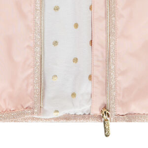 Αντιανεμικό μονόχρωμο με τυπωμένη επένδυση για κορίτσι 