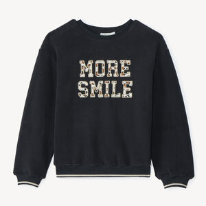 Φούτερ πολαρέ oversize με patchs Moucheté για κορίτσι 