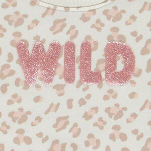 Φούτερ με εκτύπωση puff και glitter για κορίτσι 