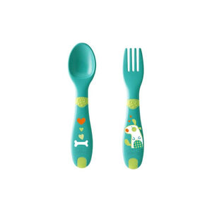 Chicco First Cutlery 12m+ Σετ Πιρούνι - Κουτάλι, 1τεμάχιο 