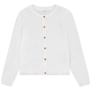 Ζακέτα πλεκτή μονόχρωμη με κουμπιά με glitter για κορίτσι 