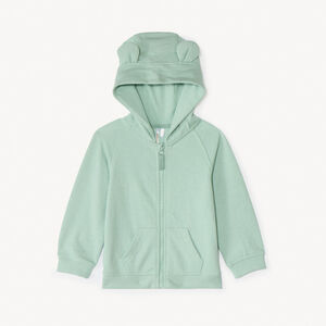 Γιλέτ μολέτον με κουκούλα αρκουδάκι για μωρά αγόρια 