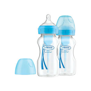 Μπιμπερό Σετ 2Τμχ Με Φαρδύ Λαιμό 270Ml Dr Brown’S Blue 