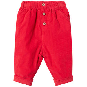 Παντελόνι βελουτέ με επένδυση jersey και κουμπιά 