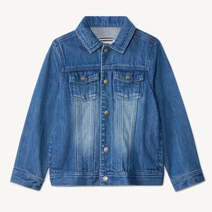 Μπουφάν jean με ξεθωριασμένο εφέ για αγόρι 